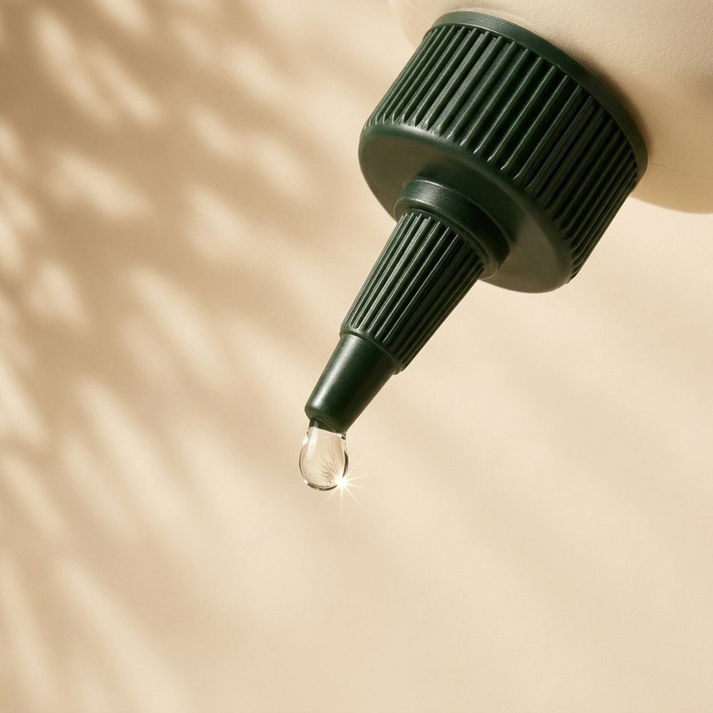 Macro of the nozzle droplet